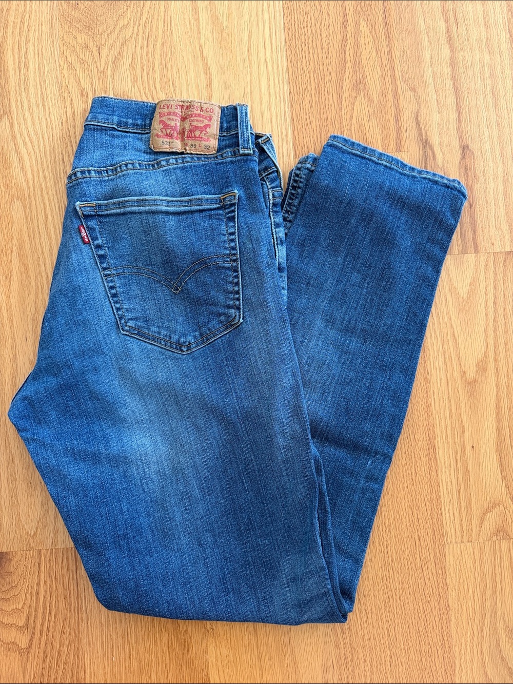 Levi's Men's 531 Blue Slim Straight Jeans 33x32
